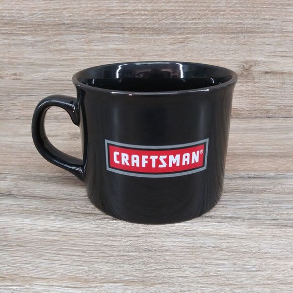 Craftsman Coffee Mug Black Large Ceramic Chili Soup Hot Cocoa Cup - Picture 1 of 7